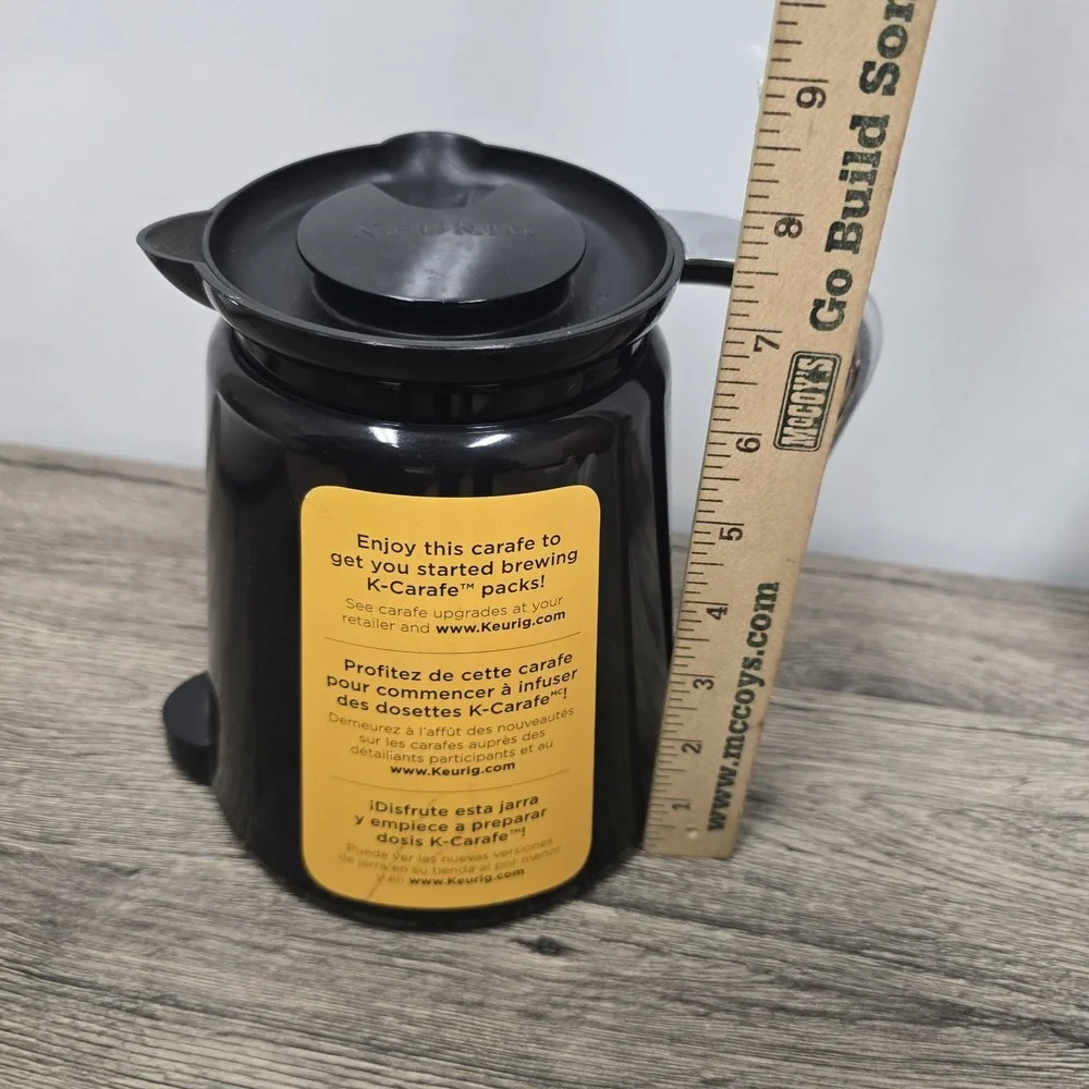 Keurig 2.0 K Carafe Coffee Pot Pitcher‎ w/ Lid Black